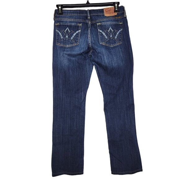 Lucky Brand Dungarees Women's Zoe Straight Low Rise Dark Wash Jeans Size 8/29 - Picture 6 of 14